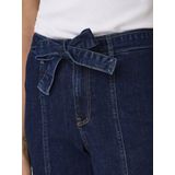 Jeans - Wijde Pasvorm - Hoge Taille - Blauw - Katoen - Inclusief Riem