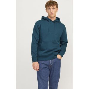 JACK & JONES Star basic sweat hood regular fit, heren hoodie katoenmengsel met capuchon, donker petrol