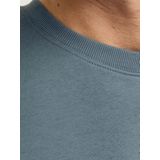 JACK & JONES - Sweatshirt - Middenblauw - Katoen - Comfortabele O-hals