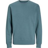 JACK & JONES - Sweatshirt - Middenblauw - Katoen - Comfortabele O-hals