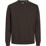 JACK & JONES - Bradley - Sweatshirt - Donkerbruin - Katoenmengsel met O-hals