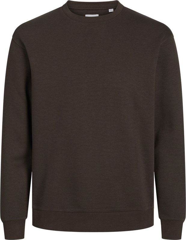 JACK & JONES - Bradley - Sweatshirt - Donkerbruin - Katoenmengsel met O-hals
