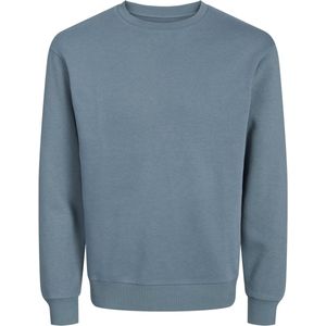 JACK & JONES Bradley sweat crew regular fit, heren sweatshirt katoenmengsel met O-hals, middenblauw
