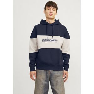 Jack & Jones - Hoodie - Kleurblok - Geborsteld Materiaal - Capuchon met Trekkoord