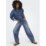 Only Jeans Onlgianna Mw Straight Dot596 Dnm No 15325796 Medium Blue Denim Dames