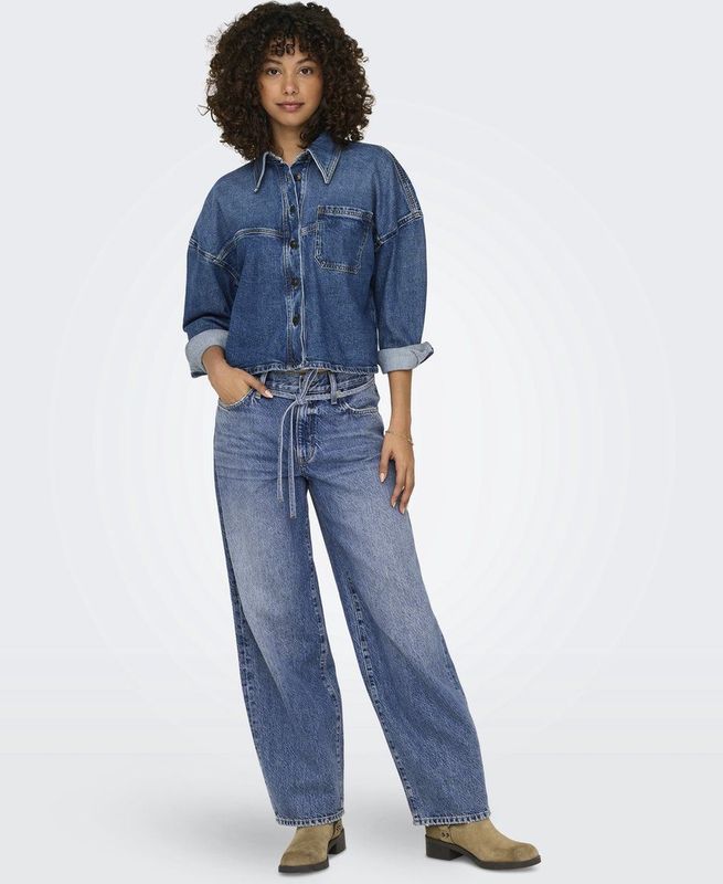 Only - Damesjeans - Medium Blue - Denim - Straight Fit