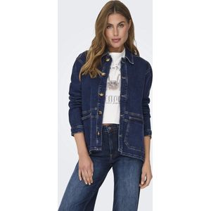 ONLY - Vest - Jeans - Blauw - 99% Katoen, 1% Elasthan