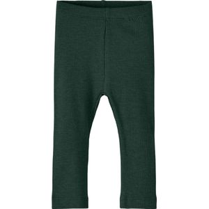 Name It - Basic Legging - Ribstructuur - Zwart - Biologisch Katoen
