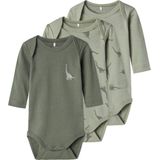 Body - Verticaal Gestreept - Ribgebreide Stof - 3-Pack