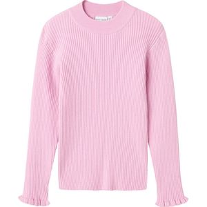 Name it Vianna geribde meisjes longsleeve roze