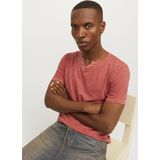 Jack & Jones T-Shirt JJESPLIT NECK TEE SS NOOS mit V-Ausschnitt