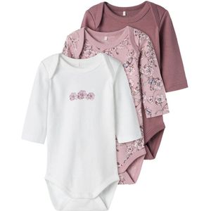 Romper - Gestreept - Ribgebreide Stof - 3-pack - Lange Mouwen