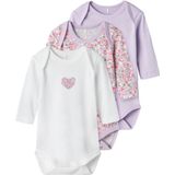 Name It - NbfBody - Romper L/æ - 3-pack - Pastel Lila