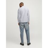 Jack & Jones - Oxford - Casual Shirt - Blauw - 100% Katoen, Slim Fit, Lange Mouwen