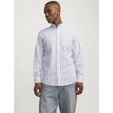 Jack & Jones - Oxford - Casual Shirt - Blauw - 100% Katoen, Slim Fit, Lange Mouwen