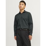 Overhemd - Darkest Spruce - Slim Fit - Knoopsluiting - Overhemdkraag