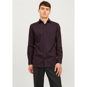 Overhemd - Effen - Katoen - Slim Fit - Lange Mouw