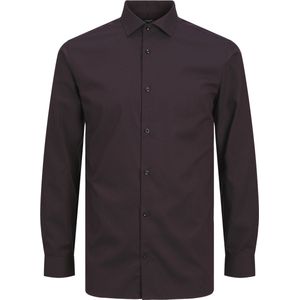 JACK & JONES Heren Jprblaparker Shirt L/S Noos shirt met lange mouwen, Winetasting/pasvorm: slim fit, L