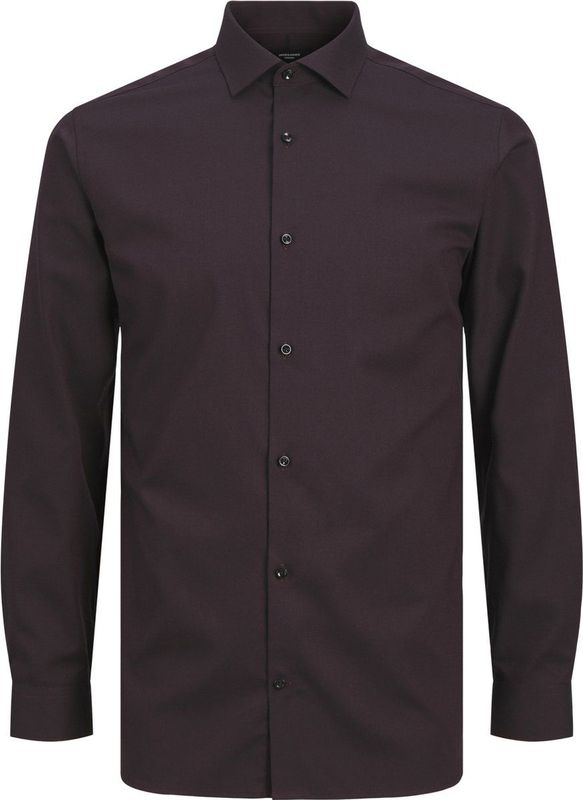 JACK & JONES Heren Jprblaparker Shirt L/S Noos shirt met lange mouwen, Winetasting/pasvorm: slim fit, L