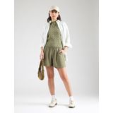 Pieces - Pcpia Mw Shorts - Korte Broek - Deep Lichen Green - 70% Viscose en 30% Linnen