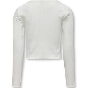 ONLY GIRLS - Top - Multicolor - O-hals - Lange Mouwen - Ruche Detail