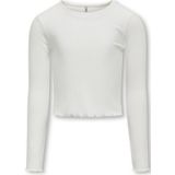 ONLY GIRLS - Top - Multicolor - O-hals - Lange Mouwen - Ruche Detail