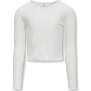 ONLY GIRLS - Top - Cropped - O-hals - Lange Mouwen - Ruche Detail