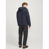 Winterjassen - Navy - 90% Polyester - Waterbestendig - Vaste Capuchon