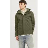 Jack - Donkergroen - 90% Polyester - Waterbestendig - Vaste Capuchon