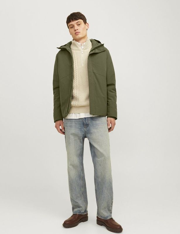 Jack - Donkergroen - 90% Polyester - Waterbestendig - Vaste Capuchon