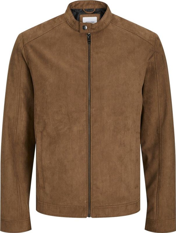 Jack & Jones - Dylan Clean - Leren Jas - Zwart - Polyurethaan - Waterafstotend
