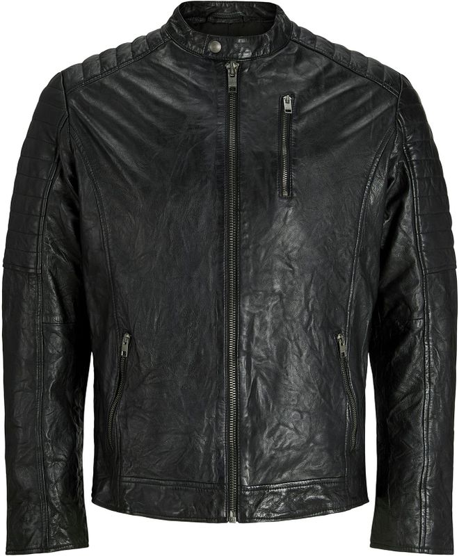 Jack & Jones - Richard - Leren Jas - Zwart - 100% Leer