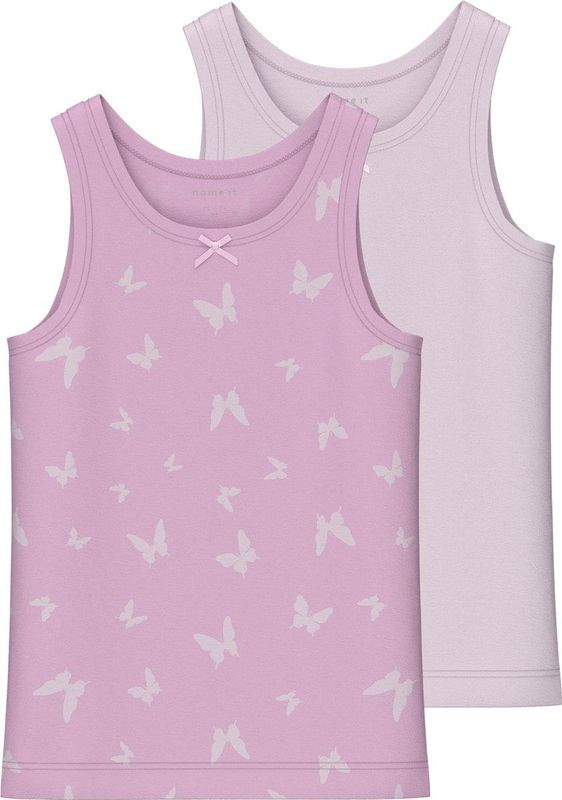 NAME IT - NMFTANK TOP 2P - Meisjes Ondergoed - Roze - Jersey