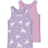 NAME IT NMFTANK TOP 2P PASTEL LILAC HORSE NOOS Meisjes Ondergoed - Maat 86