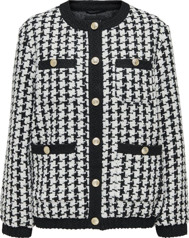 Onlflorance - Jas - Omkeerbaar - Lange Mouwen - Knoopsluiting - Kort