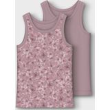 Name It - NmfTank - Onderhemd - Mauve Schaduwen - 2-pack