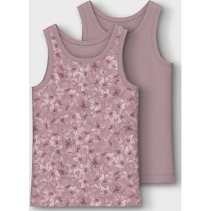 Name It - NmfTank - Onderhemd - Mauve Schaduwen - 2-pack