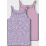 Name it - 2-pak - Kinderonderhemd - Lilac Dots - Roze - Katoen