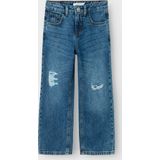 Jeans - Destroyed Effect - Hoge Taille - Regular Fit - Katoen/Polyester