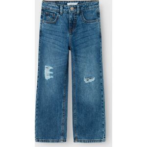 Jeans - Destroyed Effect - Hoge Taille - Regular Fit - Katoen/Polyester