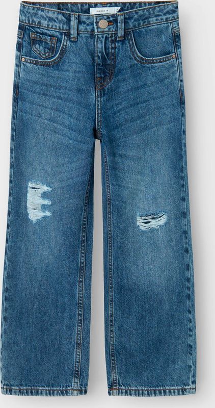 Jeans - Destroyed Effect - Hoge Taille - Regular Fit - Katoen/Polyester