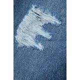 Jeans - Destroyed Effect - Hoge Taille - Regular Fit - Katoen/Polyester