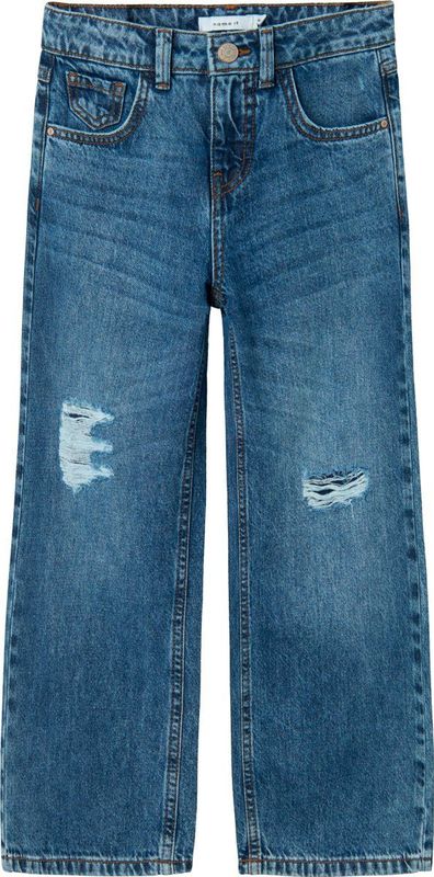 Jeans - Destroyed Effect - Hoge Taille - Regular Fit - Katoen/Polyester