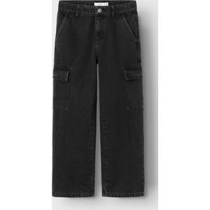 Jeans - Wijde Jeans - Used Effect - Hoge Taille - Regular Fit - 80% Katoen