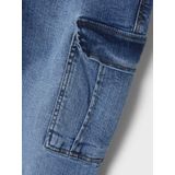 NKMRYAN R Cargo Jeans 3742-MD, blauw (medium blue denim), 122 cm