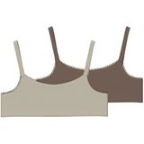 Name It - nkfshort - Kinder Topjes - Bruin - 2-pack