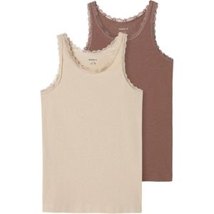 Tanktop - Kantdetail - Jersey - 2-Pack