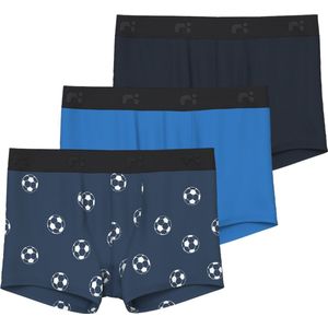 NAME IT NKMBOXER 3P DARK DENIM FOOTBALL NOOS Jongens Onderbroek - Maat 146/152