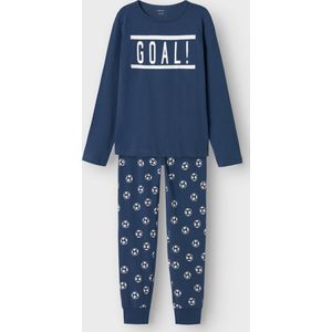 Name It - NKMNIGHTSET FOOTBALL - Pyjamaset - Blauw - Katoen