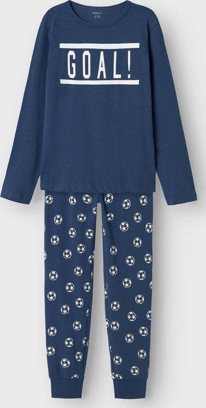 Name It - NKMNIGHTSET FOOTBALL - Pyjamaset - Blauw - Katoen